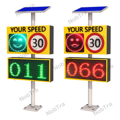 Battery Powered Built In Radar Detect Speed Beacon System Featuring LED Display Type for Speed Monitoring and Traffic Safety