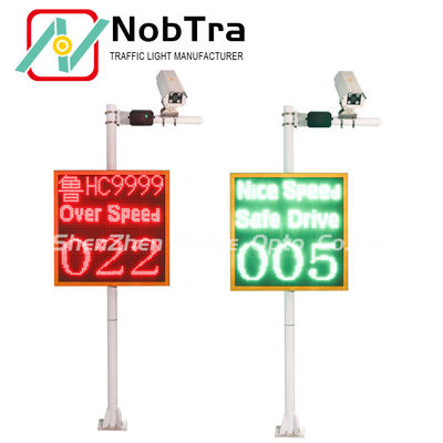 Speed Aware Radar Speed Signs Featuring 220VAC Hoop Install Mounting Designed for Speed Monitoring