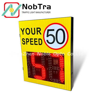 More Than 300 Meters Visibility Range Digital Speed Limit Signs With IP54 Waterproof Level and Radar Detection Distance 200 Meters