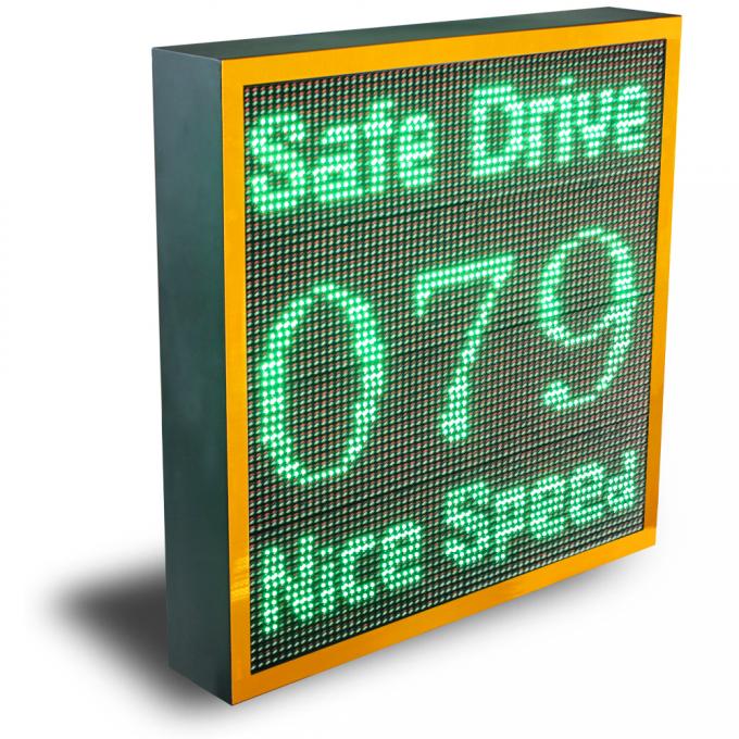 Στον πυλώνα τοποθετείται ηλιακό ραντάρ ταχύτητα σημάδια για γρήγορη και εύκολη εγκατάσταση Δείχνει χρώμα κόκκινο και πράσινο 0