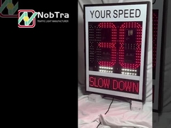 Σημάδι περιορισμού ταχύτητας ραντάρ Κόκκινο πράσινο Σημάδι προειδοποίησης ταχύτητας